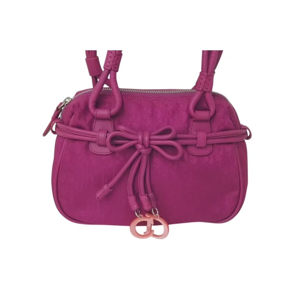 Christian Dior Trotter handbag purple pink leather jacquard - Picture 2 of 10